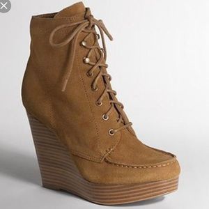 Coach Suede Liana wedge boot